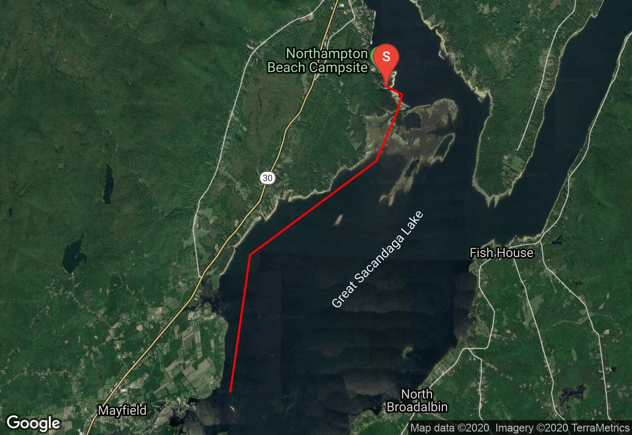 Great Sacandaga Lake Fishing Map