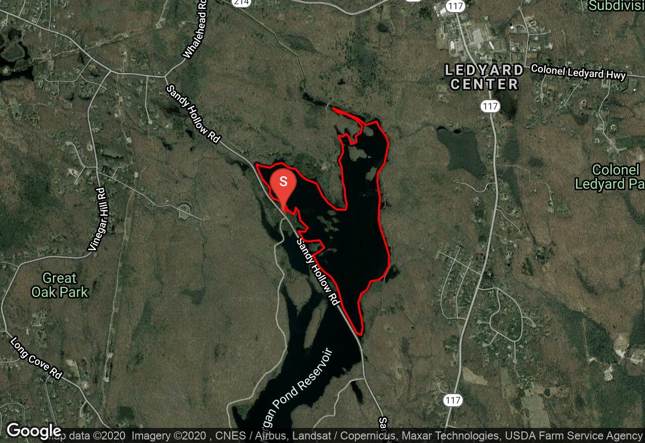 New London Reservoir Fishing Map Morgan Pond Reservoir | New London County, Connecticut