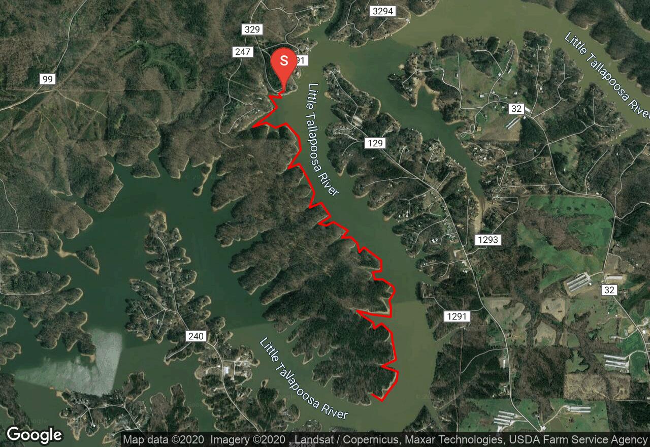 Lake Wedowee Fishing Map R.l. Harris Reservoir (Lake Wedowee): Swagg Landing | Randolph County,  Alabama