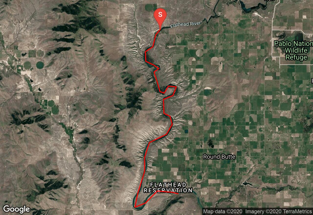 Flathead River Float Map Flathead River: Buffalo Bridge-Sloan Bridge | Lake County, Montana